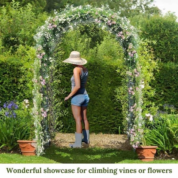 78inch H X 45inch W Metal Garden Arch Trellis,Adjustable Arbor Trellis For Garden Climbing Plants Support photo 3