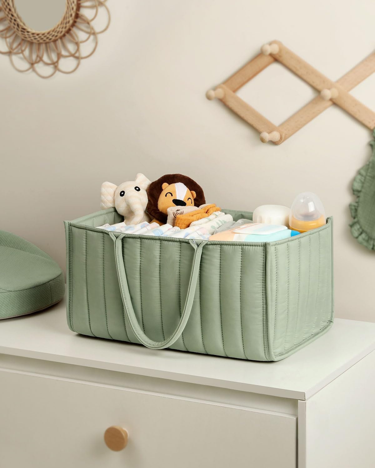 Handheld Portable Mommy Bag Large Capacity Professional Customized Maternal And Child Storage Bag Storage Bag - Pink Grid photo 6