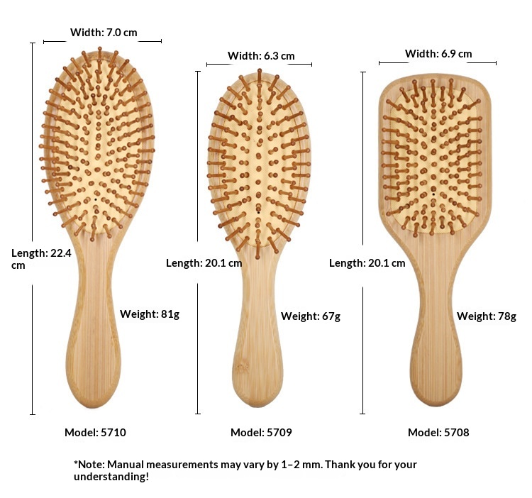 Manufacturer Wholesale Bamboo Air Cushion Comb Scalp Massage Health Care Air Bag Comb Home Daily Use Smooth Hair Straight Hair Large Board Comb photo 4