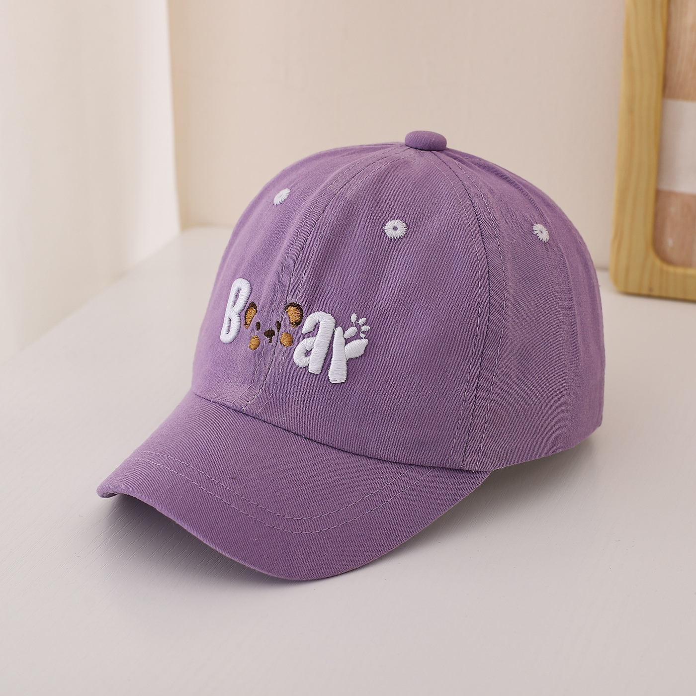 Children's Single-color Simple Cartoon Mouse Letter Embroidery Adjustable Cute And Casual Baseball Cap Suitable For Traveling And Playing photo 2