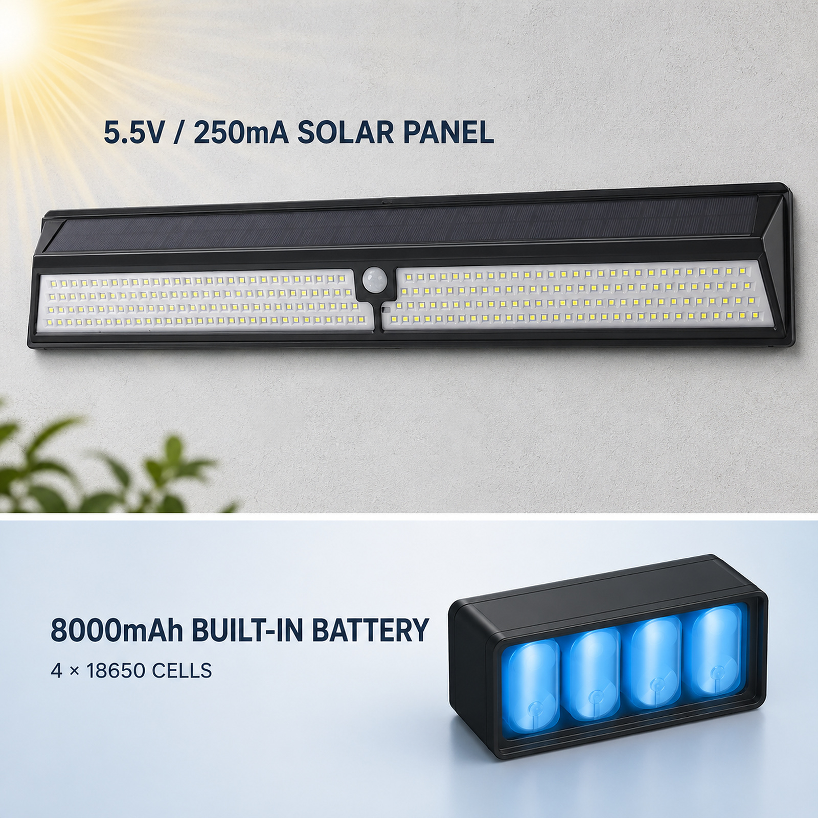 W121 Solar LED Garden Light For Pathway And Landscape Use OEM Factory Supply Powered 8000mAh photo 3