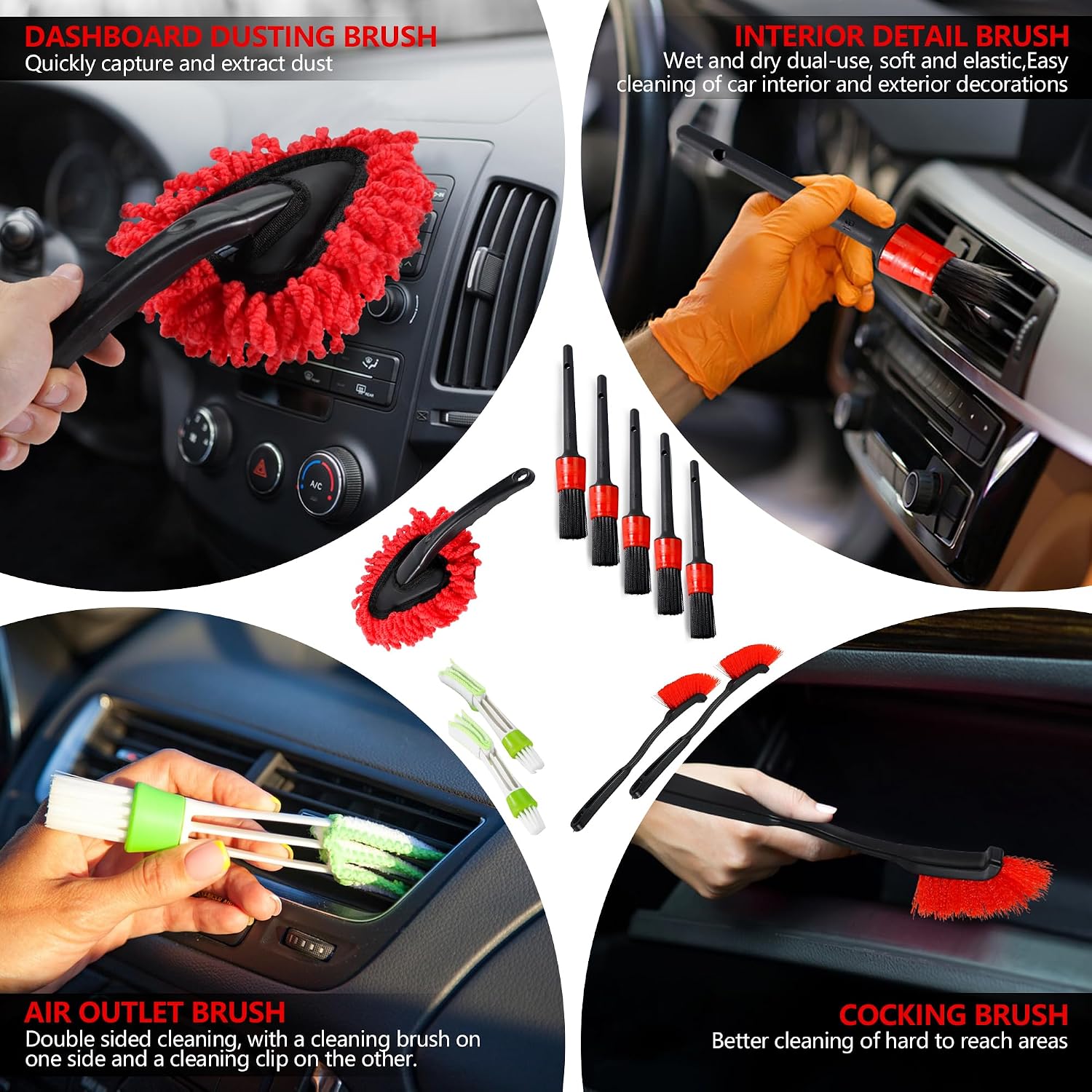 Car Detailing Kit 35 Units, Complete Car Cleaning And Wash Set For Interior, Exterior, Wheels, Dashboard And Glass photo 4