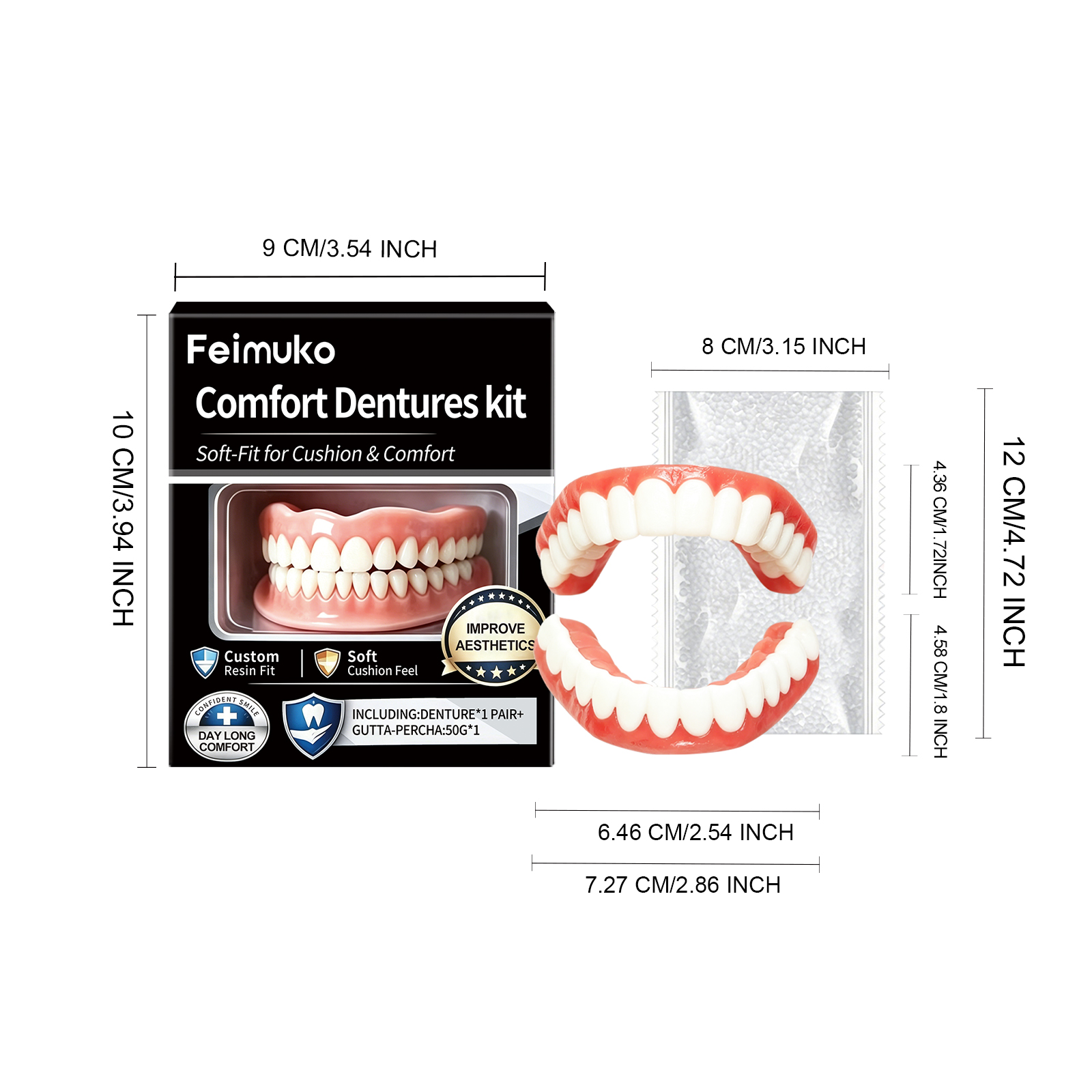 Comfortable Denture Set, 1 Set Per Box photo 6