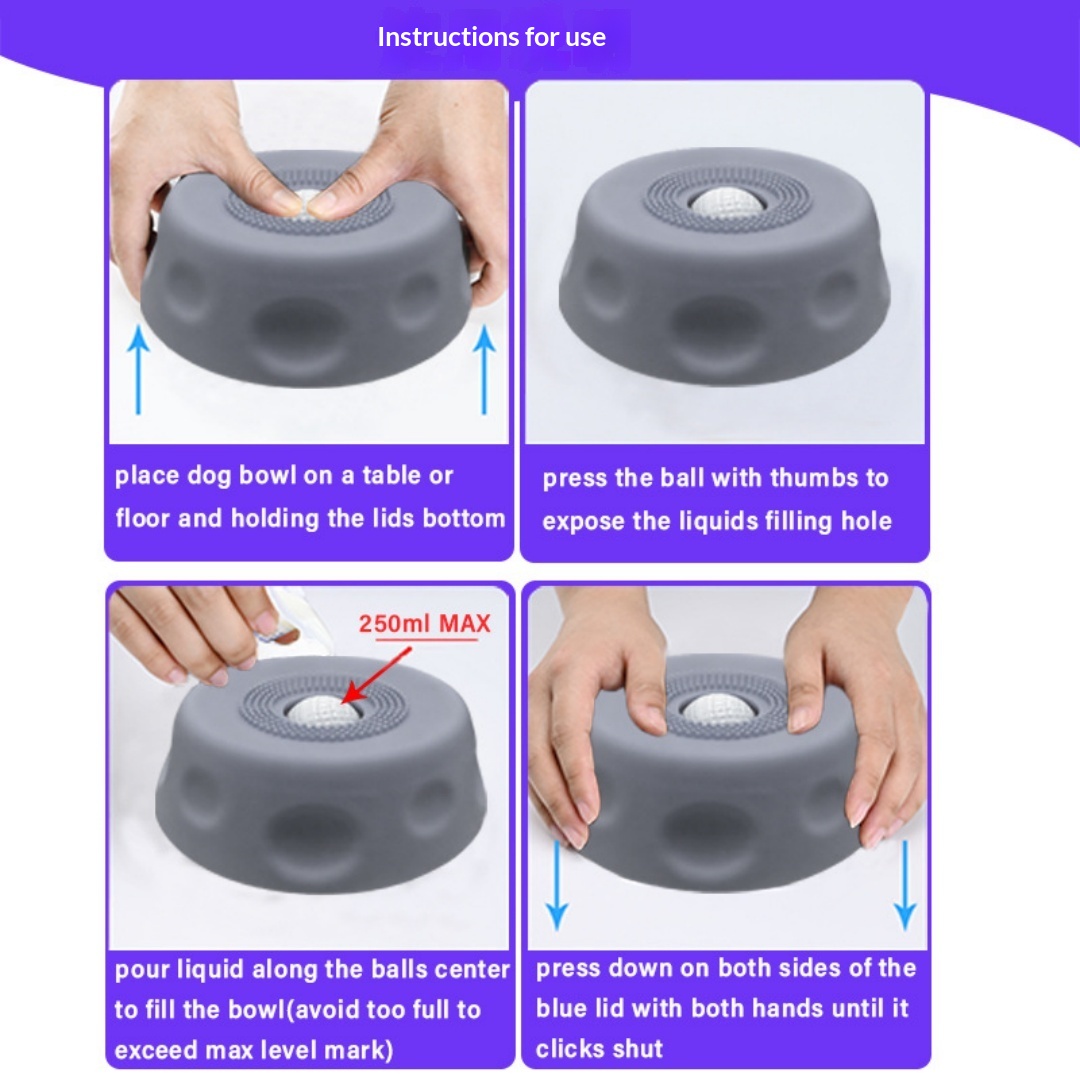 Slow Feeder Licking Bowl, Anti-Overflow Slow Eating Pet Dish photo 7