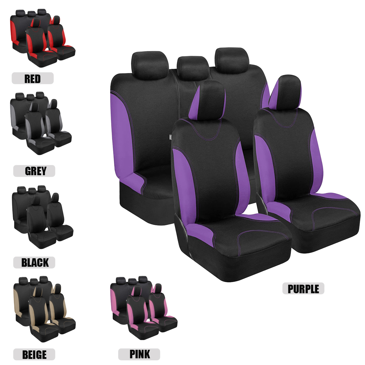 5-Seat Car Seat Cover, Classic And Timeless Design, Thin 2mm Thickness, Suitable For All Seasons photo 1