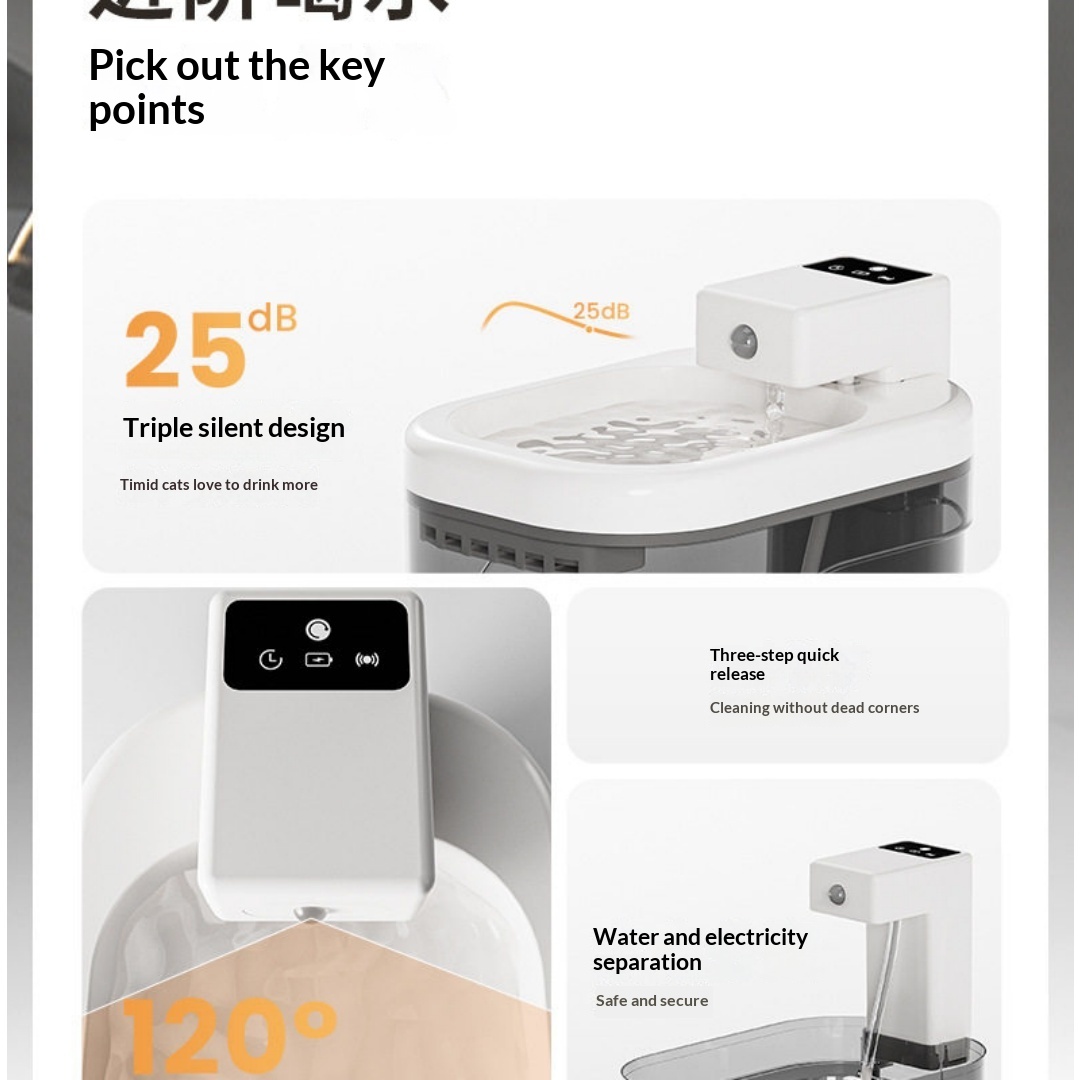 Wireless Sensor-Activated Pet Water Fountain photo 7