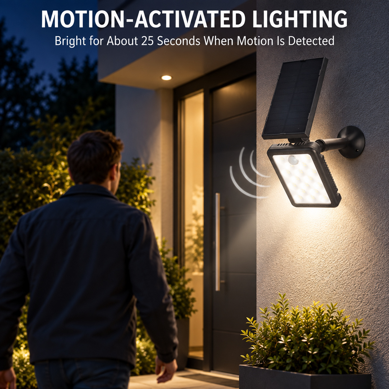 Solar Powered Rechargeable Motion Sensor LED Work Light 1500mAh For Auto W775A 1x 18650 Battery photo 4