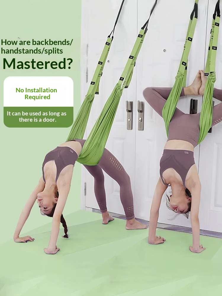 Aerial Yoga Sling Home Yoga Rope Splits Handstand Waist Training Equipment Door Hanging Stretching Strap Elastic Rope photo 3