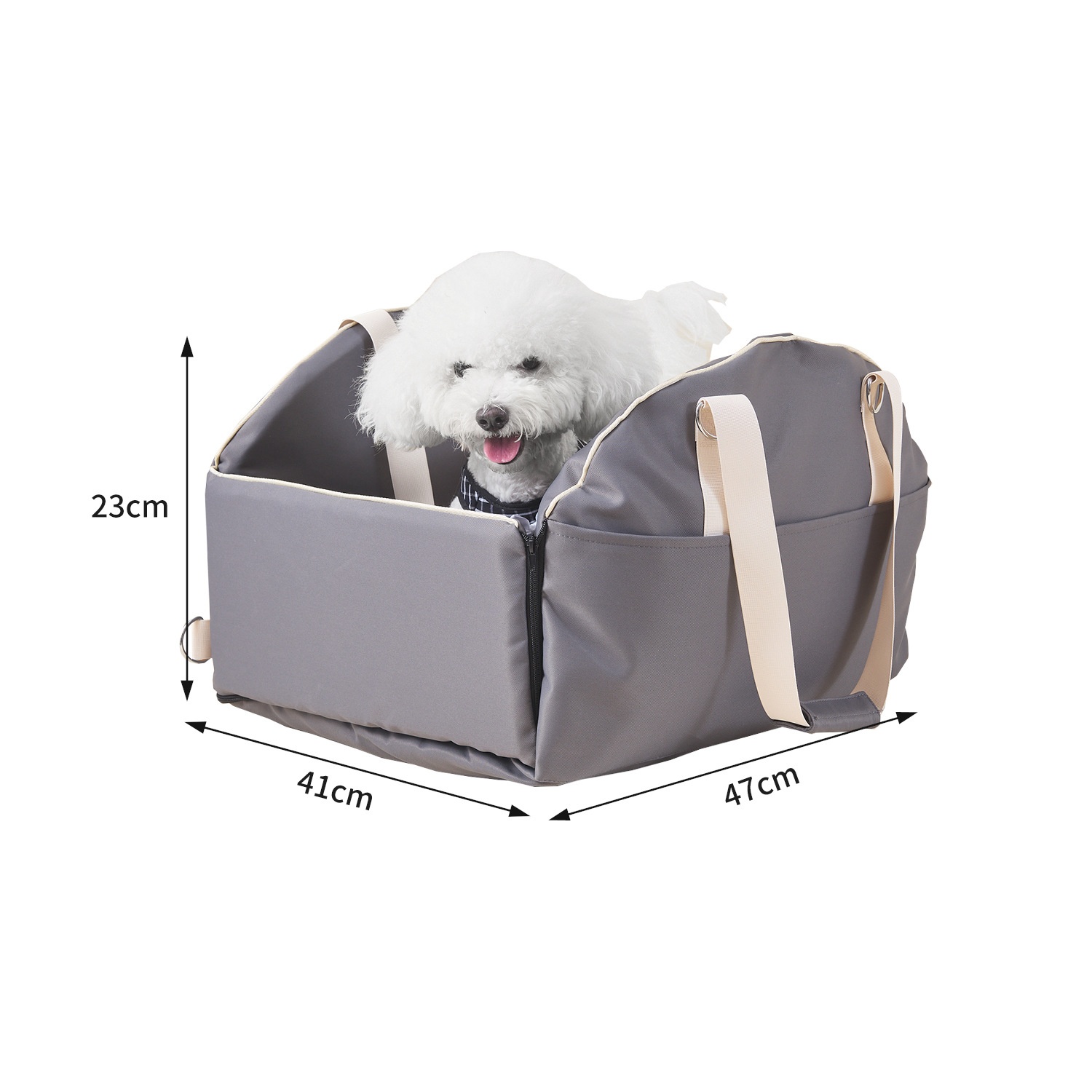 Multi-functional Portable Car Console Pet Carrier, Large-Capacity Dog Travel Bag photo 2