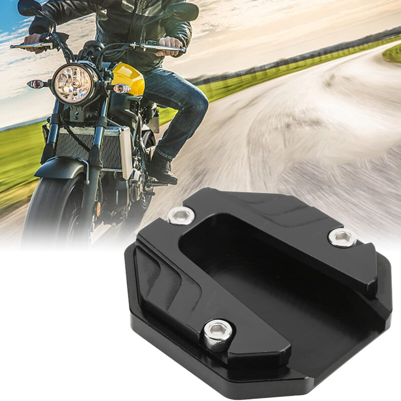 Motorcycle Scooter CNC Side Stand Enlarge Foot Plate Kickstand Extension Pad 1PC photo 3