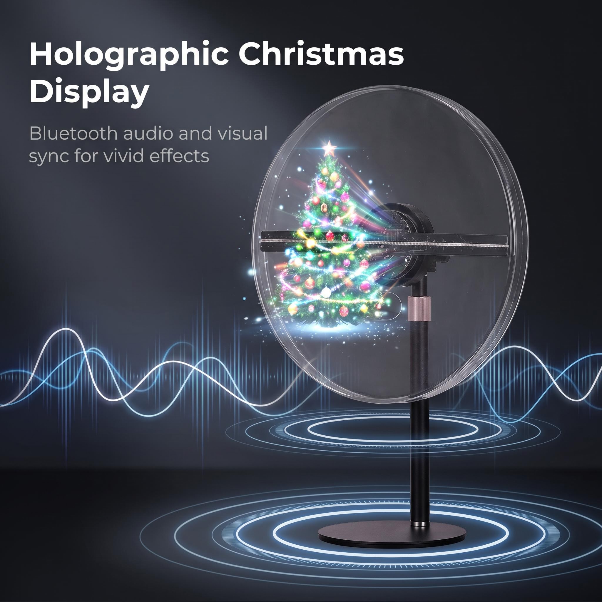 Wiilala Disesktop 3D Hologram Fan 3D Circle App Hologram Advertising Display HD Lights 11.81  WiFi Holographic LED Fan Creative Advertising Design Store Sign photo 5