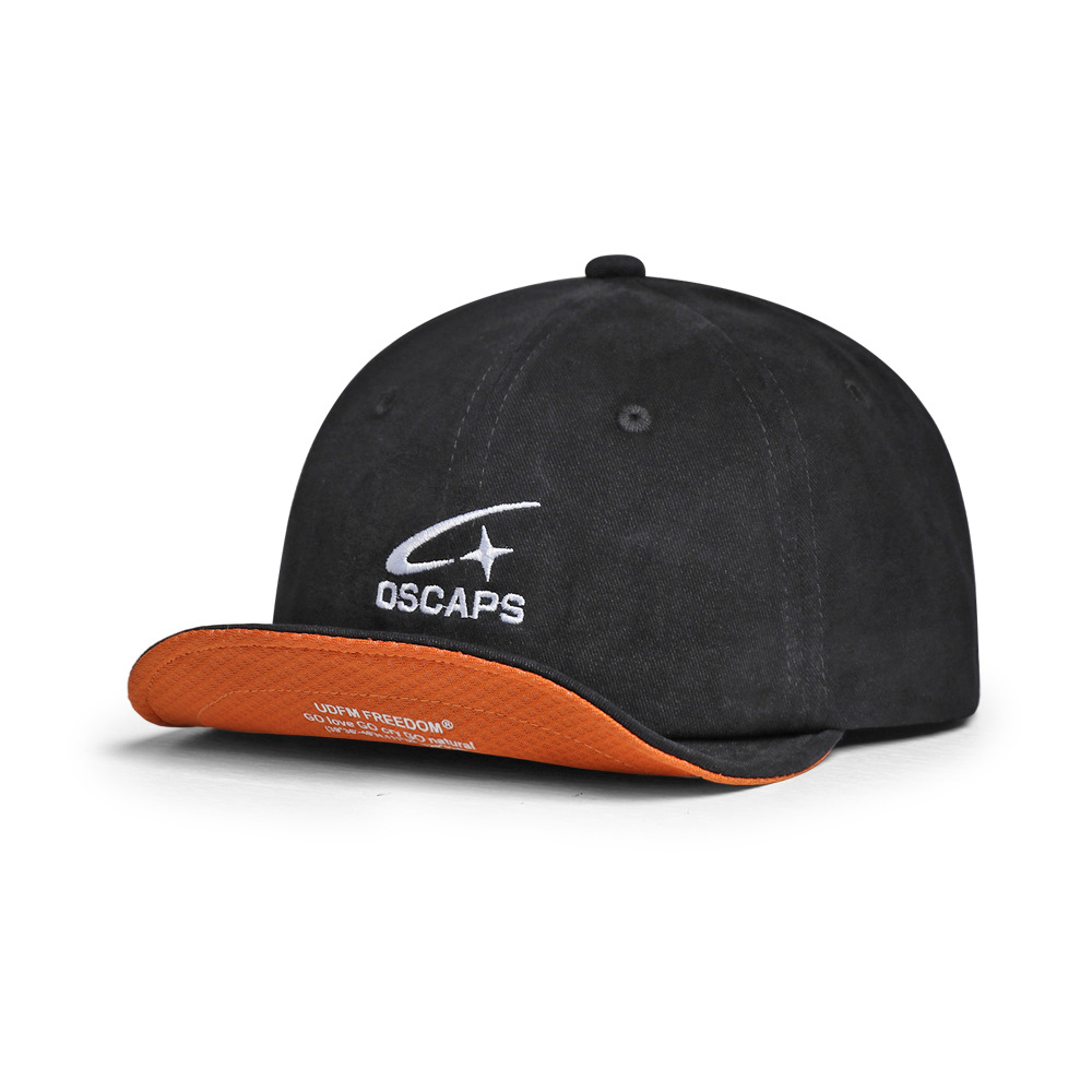 Japanese-style Soft-brimmed Color-matched Letter Baseball Cap With A Soft Top, Casual Fedora Hat, Retro Casual Cap With A Brim photo 1
