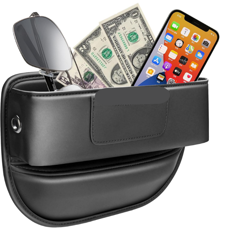 Car Seat Gap Filler Organizer Car Console Leather Storage Box Men Car Interior Accessories,Car Front Seat Storage For Holding Sunglasses Phone Ticket Card,SUV Truck Necessities photo 1