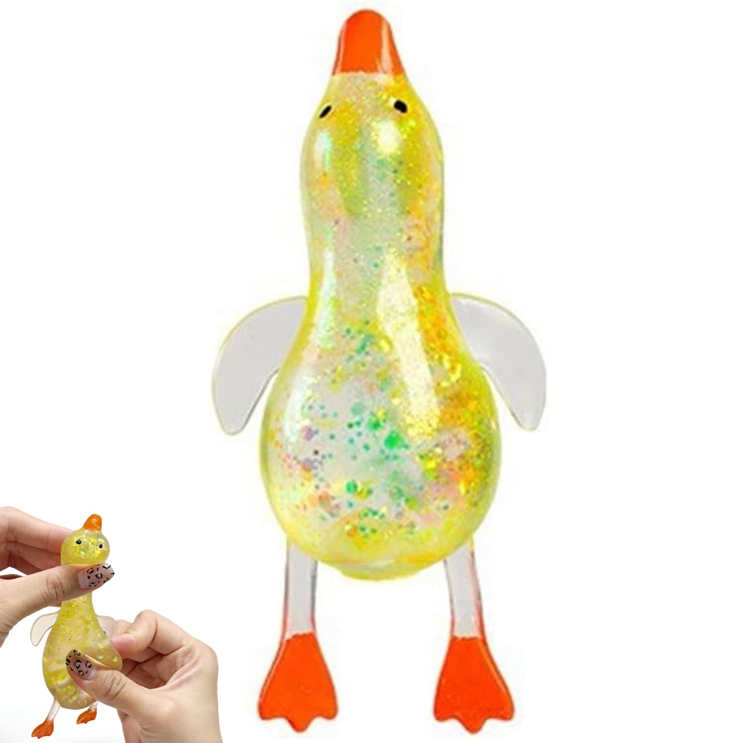 Cute Duck Squishy Sugar Stress Ball,Soft Duck Stress Relief Sugar Ball Toys And Moldable Slow Rise Relaxing Sensory Fidget Stress For Anxiety Relief photo 1