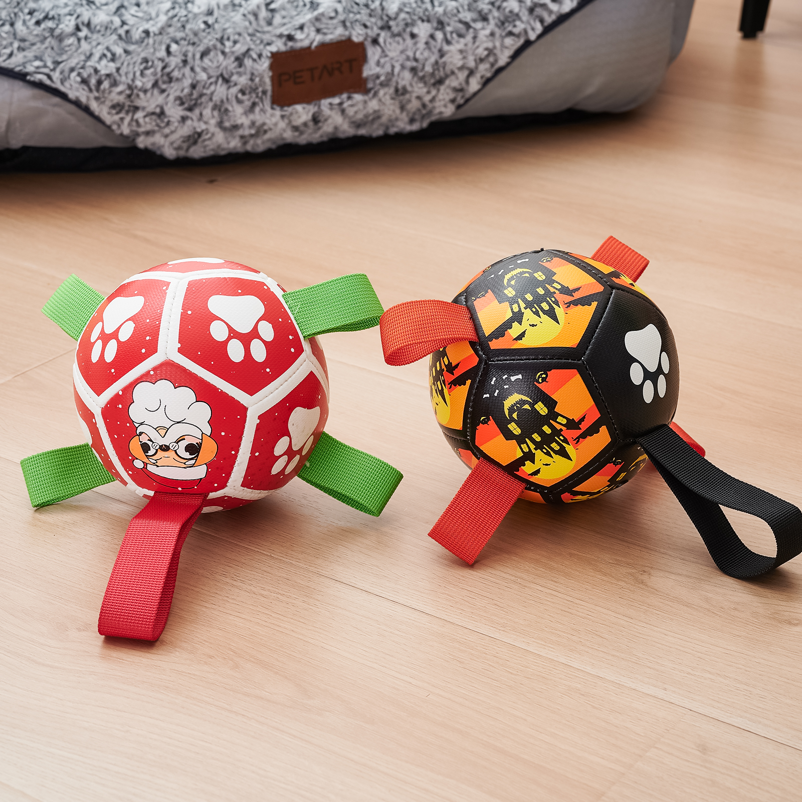 Dog Toy Ball For Christmas And Halloween, Training Soccer Ball, Pet Toy, Interactive Pull Rope Toy, Pet Supplies photo 1