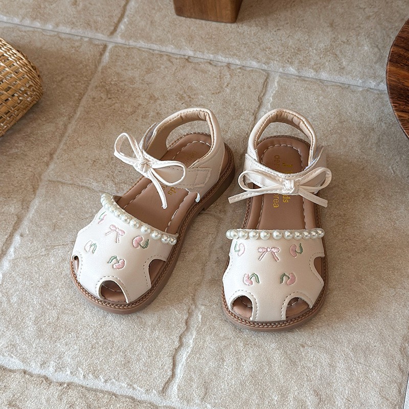2026 Summer New Baby Girls Sandals, Closed-Toe Breathable Princess Shoes, Korean Fashion Little Kids Sandals photo 5