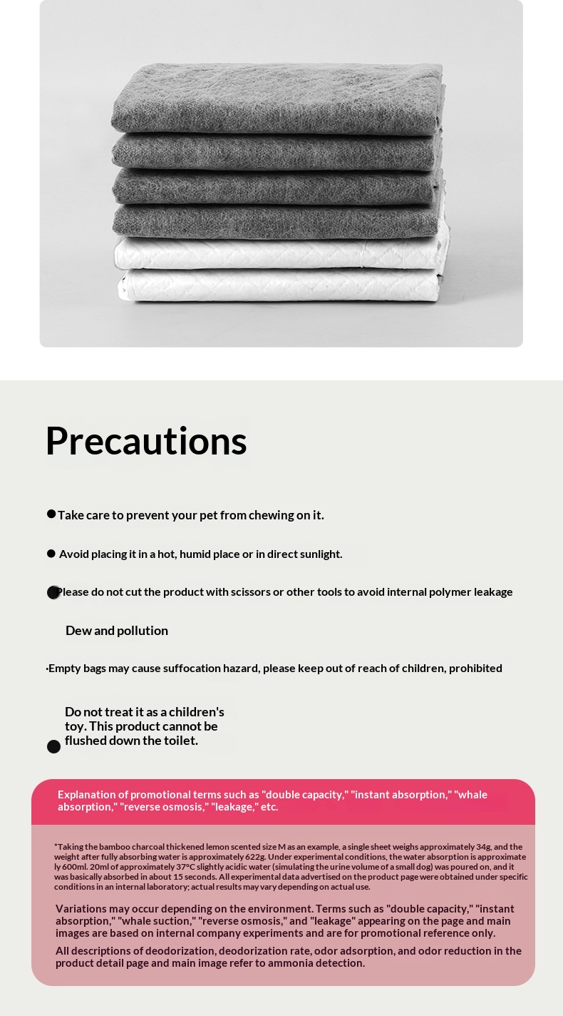 Bamboo Charcoal Absorbent Nursing Pads For Puppies & Kittens, Pet Diaper Mats. photo 8