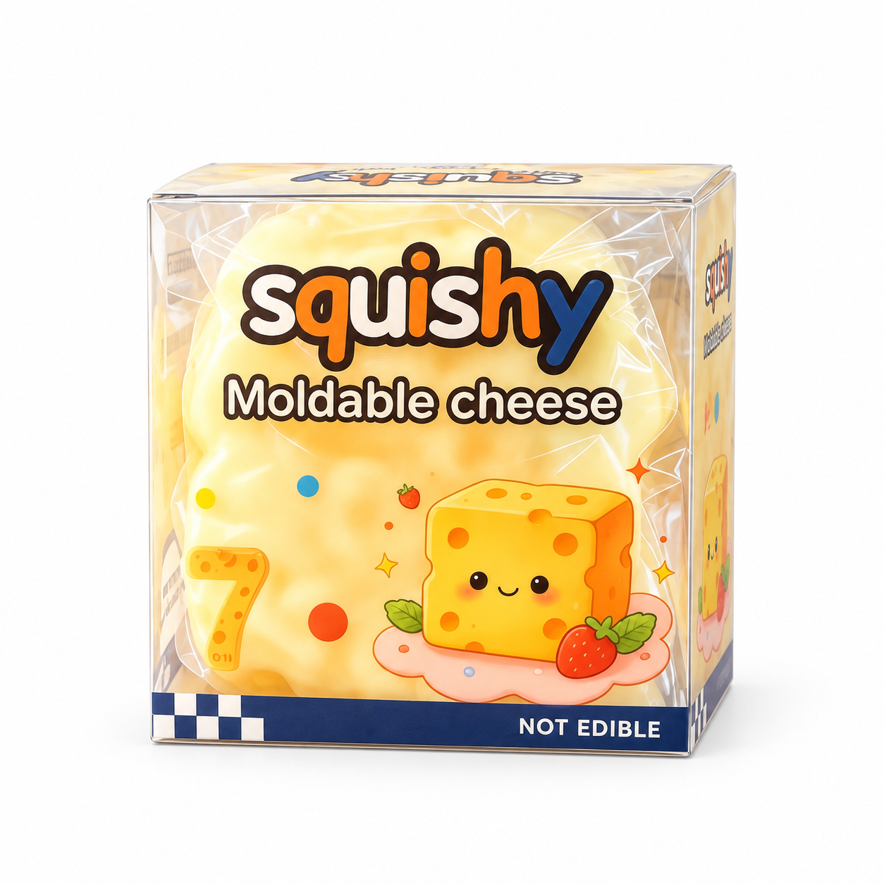 Cheese  Toy For Stress & Anxiety Relief  Soft Skin-Feel Cheese Block Squeeze Toy, Great Fidget Companion For Adults,  Food Design photo 4