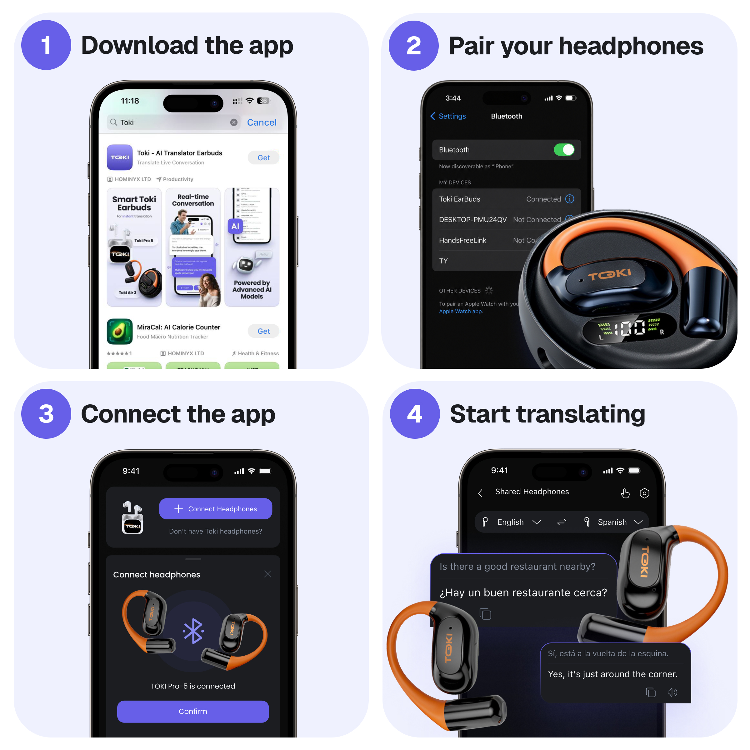 Toki Air-3 Open-Ear AI Translation Earbuds photo 6