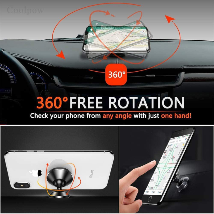 2-Pack Magnetic Phone Holder For Car Dash Strong Magnetic Car Phone Mount photo 5
