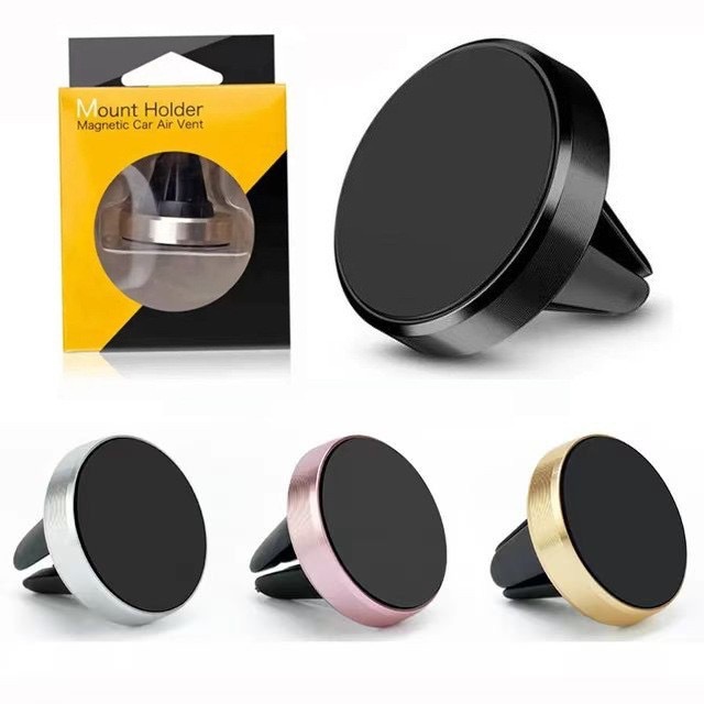 The Best-selling Aluminum Alloy Adhesive Round Mobile Phone Magnetic Stand Is Suitable For Car Air Outlets And In-car Navigation To Stick Freely photo 3