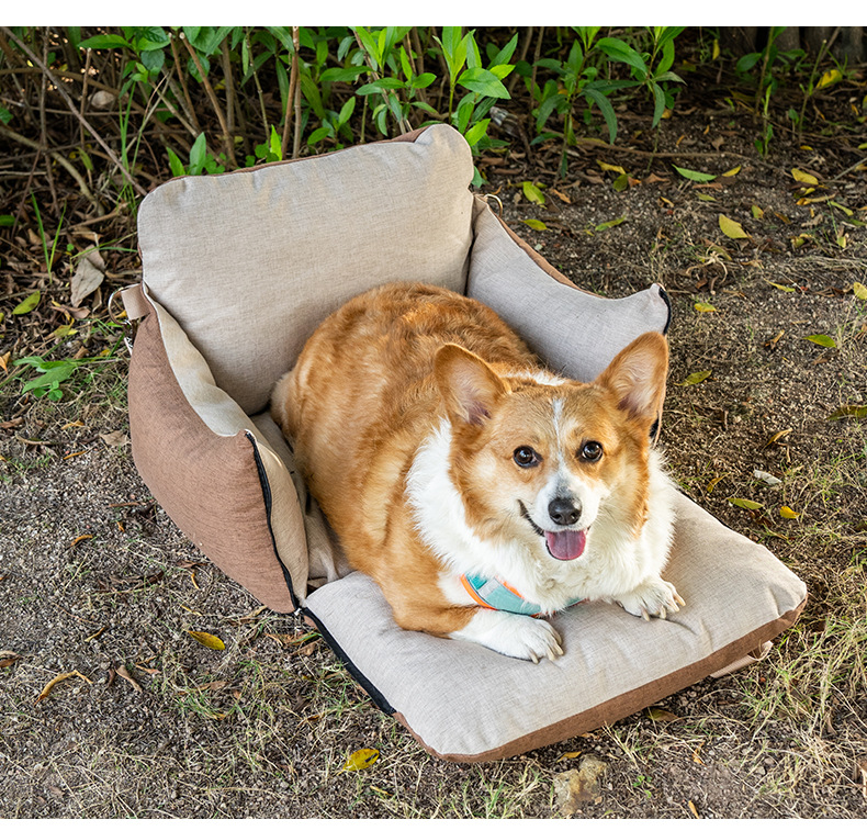 Dog Car Seat Portable Travel Pet Car Bed Safety Carrier Anti Escape Dog Booster Seat For Small Medium Dogs Cats Washable Soft Pet Car Seat With Storage Pocket & Safety Leash photo 7