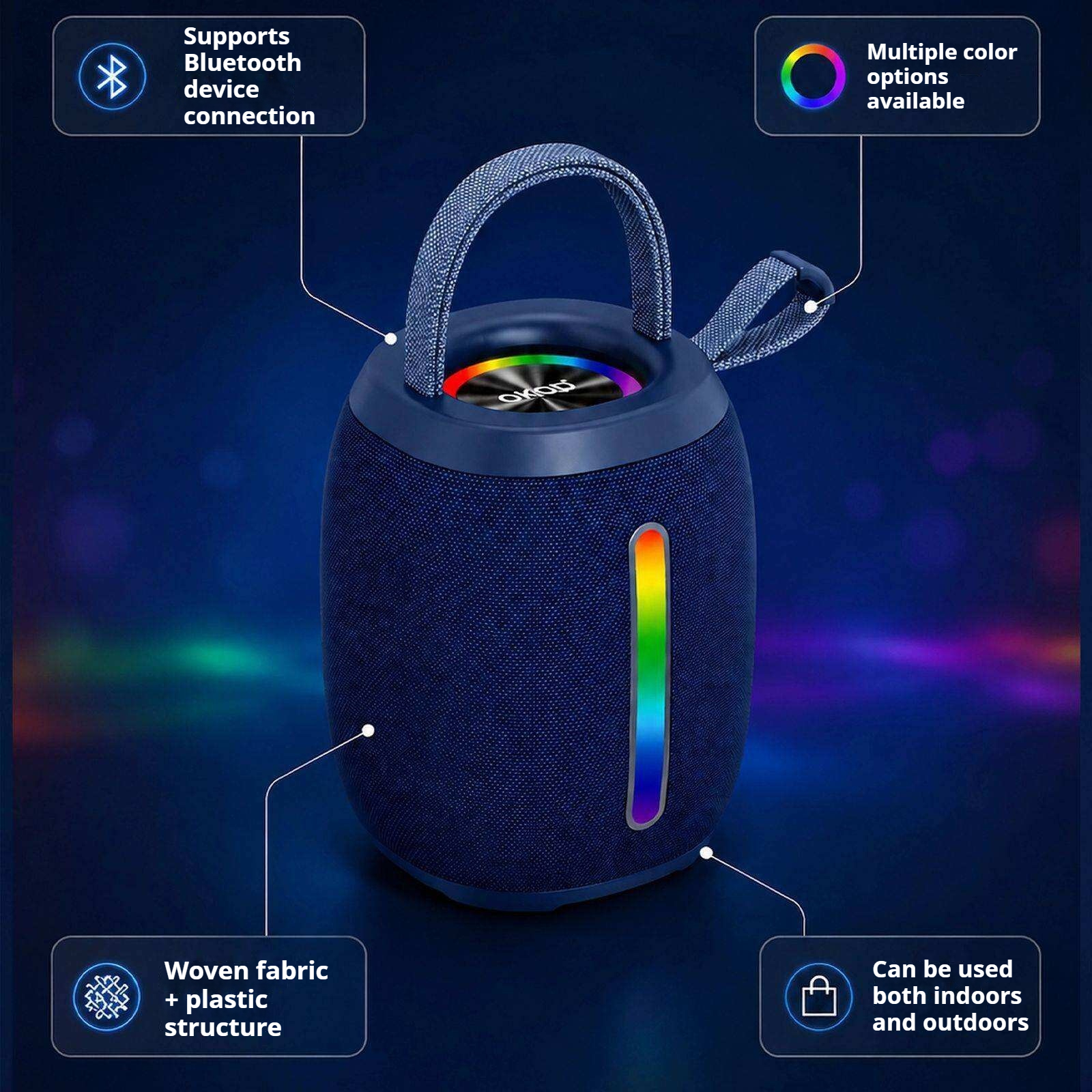 KP-870 Best-Selling Portable Bluetooth Speaker New Wireless TWS Model With Card Slot Handle And Bass Compact Outdoor Speaker In Stock photo 7