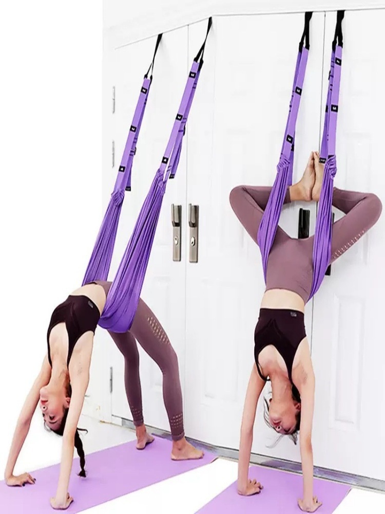 Aerial Yoga Sling Home Yoga Rope Splits Handstand Waist Training Equipment Door Hanging Stretching Strap Elastic Rope photo 7