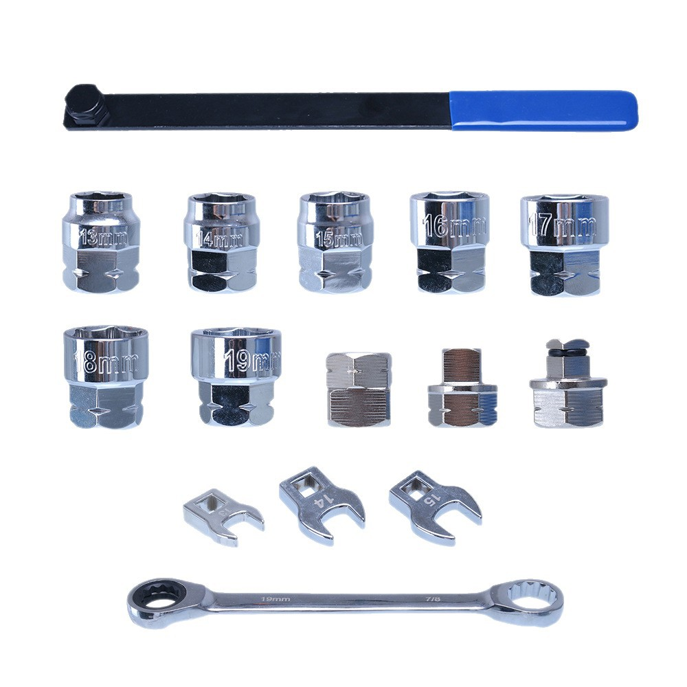 15-piece Adjustable Wrench For Automotive Engine Belt, Belt Pulley Disassembly And Assembly, Idler Gear Tensioning Special Auto Repair Tool photo 3