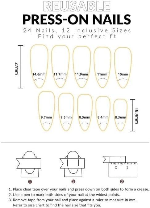 24Pcs Halloween Press On Nails, Medium Ballerina False Nails, Cute Pumpkin Ghost Spider Bat Pattern Acrylic Fake Nails, Reusable Full Cover Stick On Nails For Halloween Party Home DIY Manicure photo 7