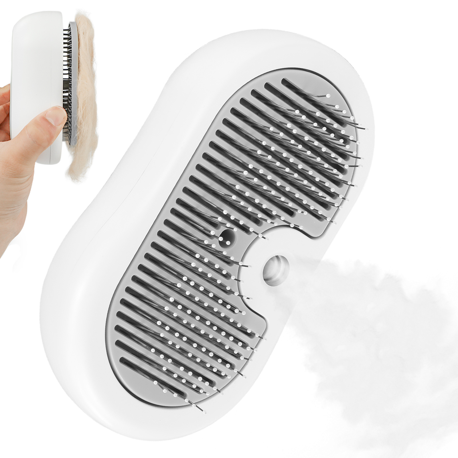 Cat Steam Brush For Grooming - Cat Brush For Short & Long Haired, Self Cleaning Pet Shedding Grooming, Pet Steamy Comb For Removing Loose Fur And Dirt photo 2