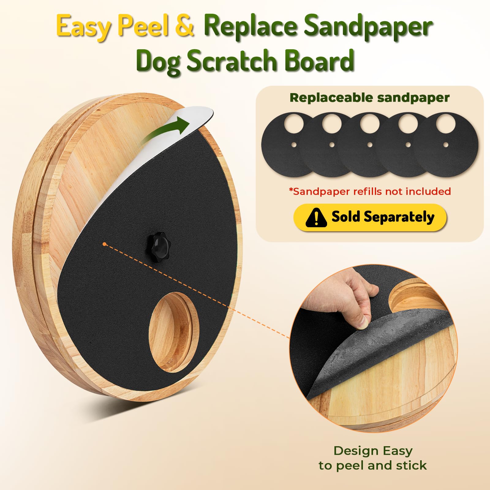 Dog Nail Scratch Board With Treat Box For Claw Care Interactive Nail File Toy For Stress-Free Grooming, Wooden, Adjustable Tension, Suitable For Dogs Of Multiple Sizes, Black photo 7