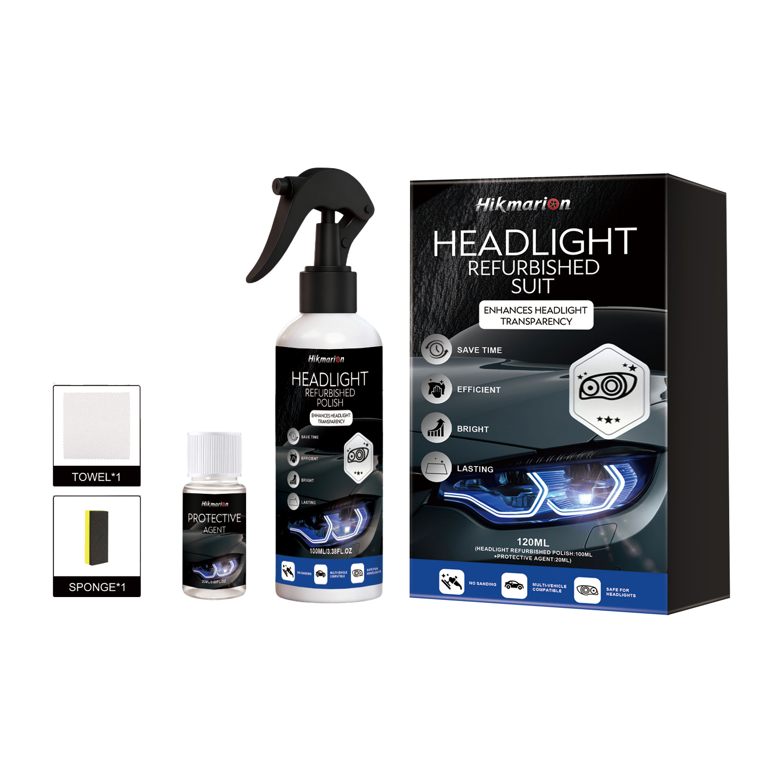 Front Headlight Refurbishment Kit 1 Set Per Box photo 3