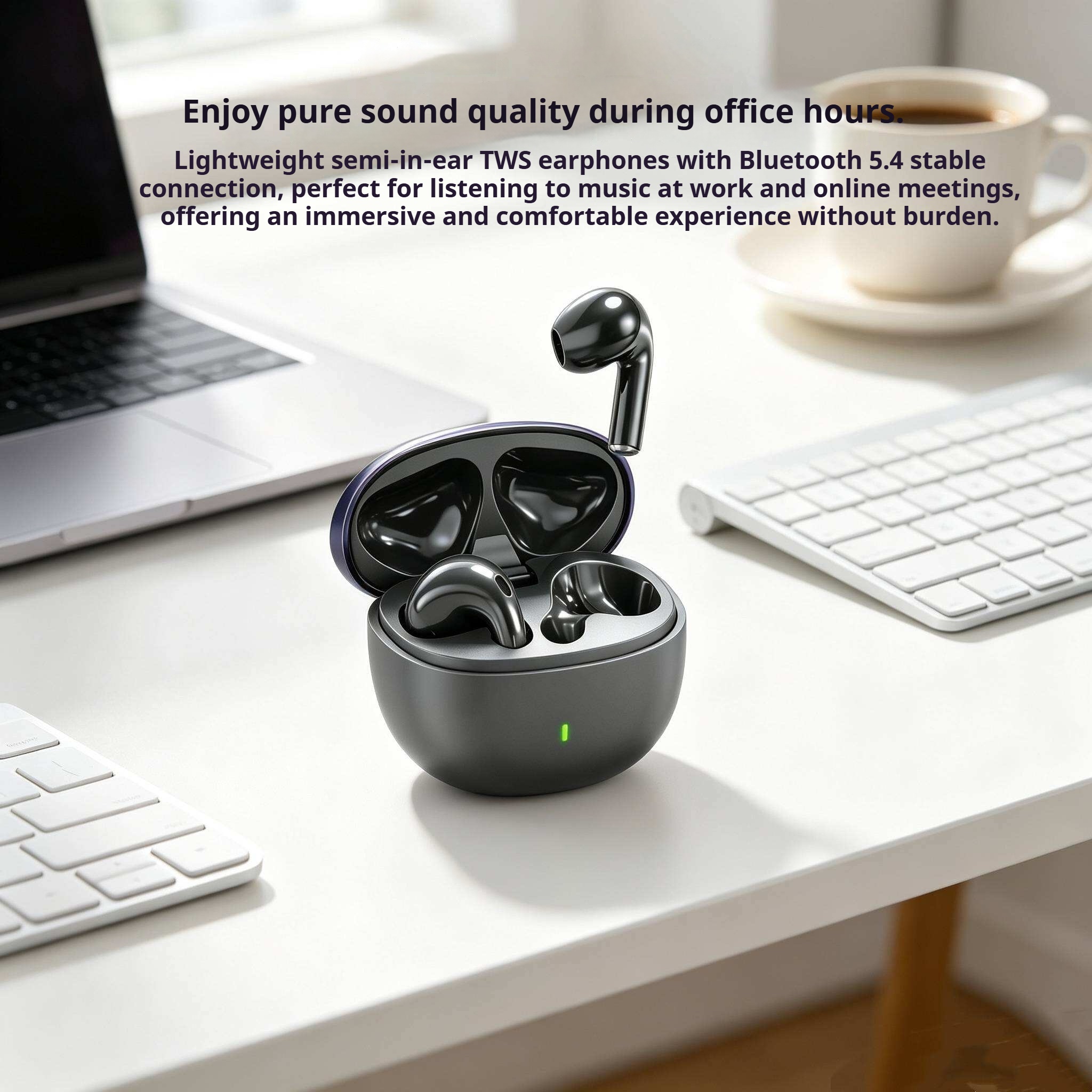 KP-230 Best-selling Wireless Bluetooth Earbuds Semi-in-ear Design Low Latency High Sound Quality Suitable For Music Gaming Factory Direct In Stock photo 2