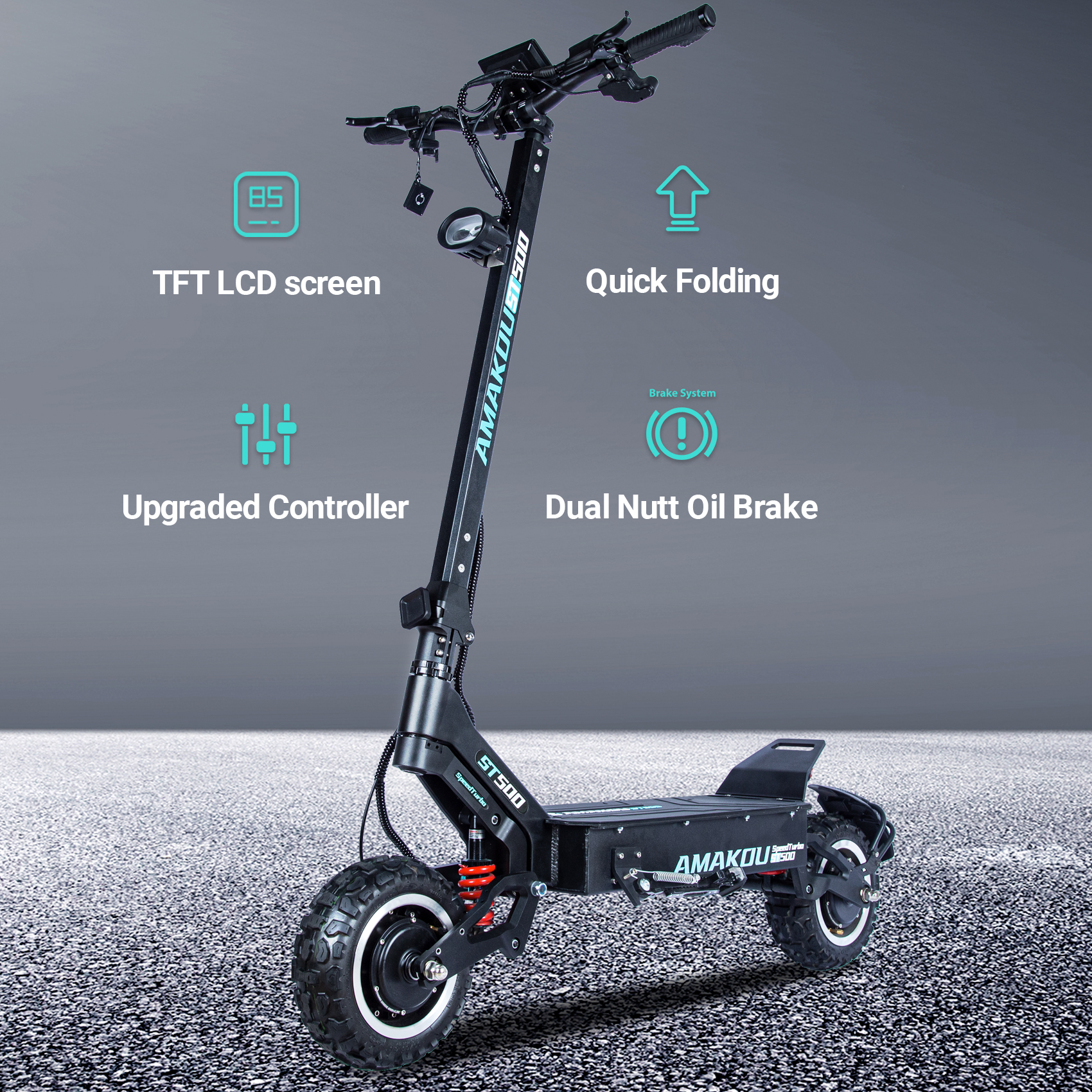 X7 Black Aluminum Alloy 80-100kmph 4500W Dual Motor Electric Scooter photo 3