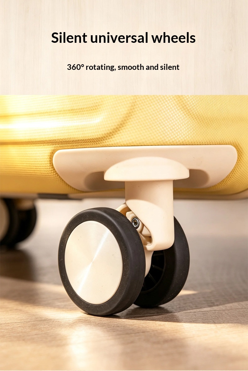 2026 New Luggage Trolley Case Student 20 Inch Lightweight Boarding Large Capacity Password Travel Leather Box Male - DY5209 Milk White photo 5