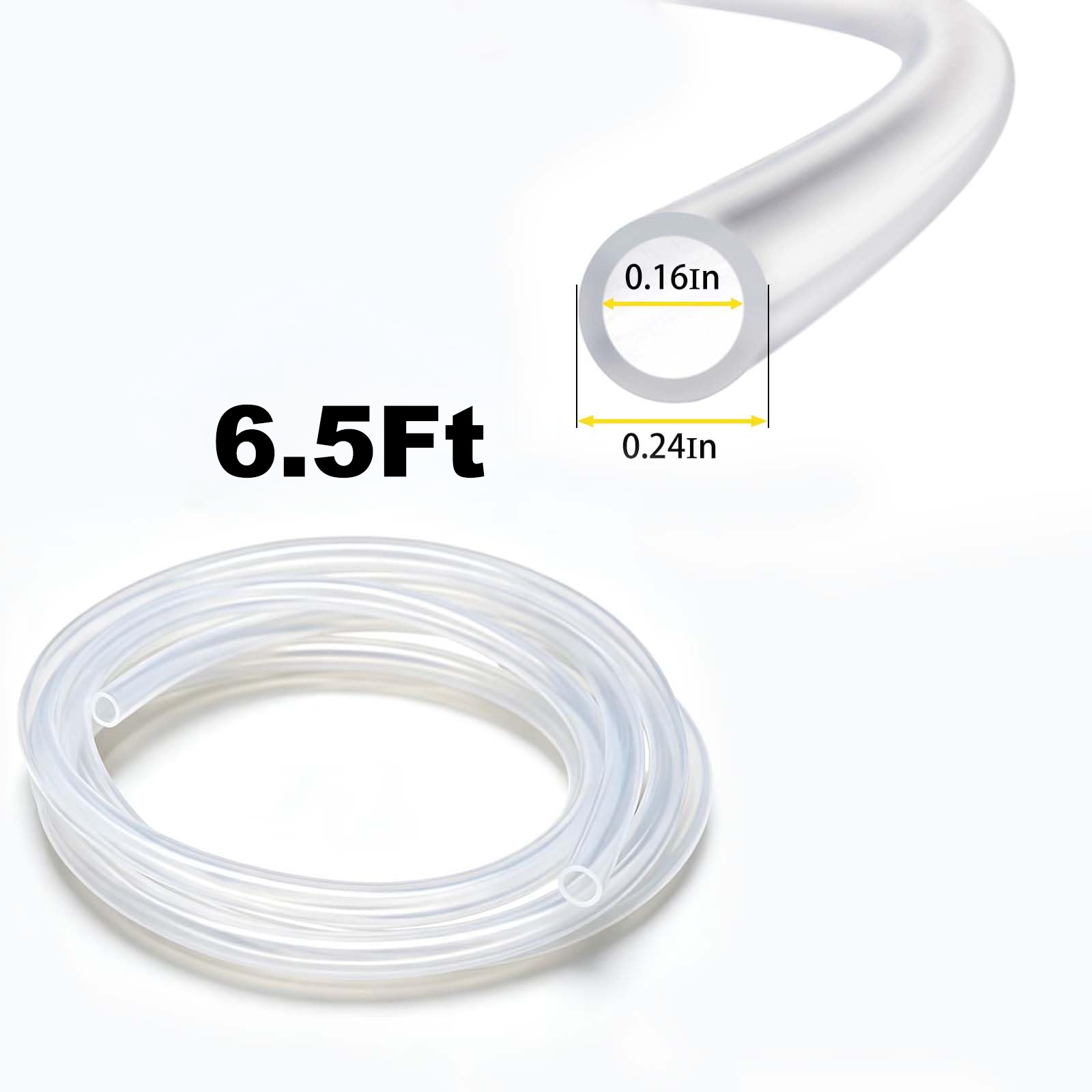 Aquarium Silicone Airline Tubing Odorless Anti-Fall-Off Air Hose 6.5Ft  ID For Fish Tank Air Pump Air Stone And Bubble Filter photo 5