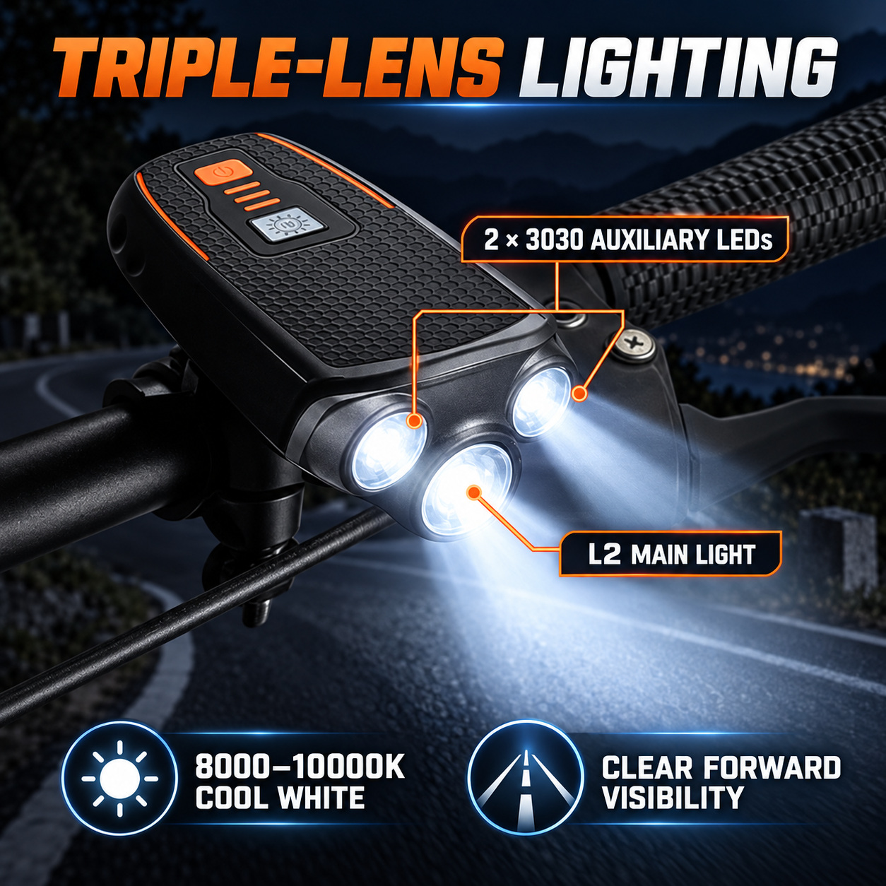 Rechargeable Battery Display Type C LED Work Light 5W W654 Headlamp SOS Mode Head Torch photo 5