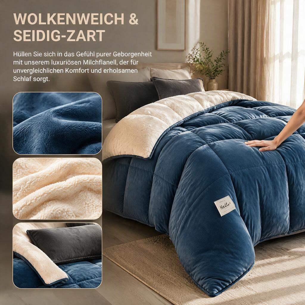 1PC Reversible Sherpa Comforter, Ultra Warm Thick Plush Bedding Quilt For Cold Winter photo 3