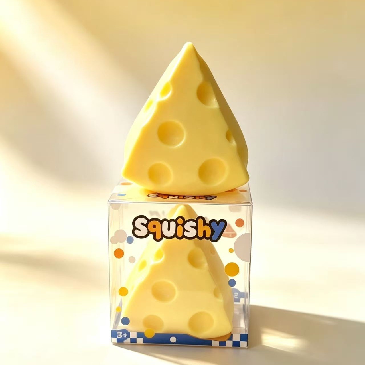 Cheese  Toy For Stress & Anxiety Relief  Soft Skin-Feel Cheese Block Squeeze Toy, Great Fidget Companion For Adults,  Food Design photo 7