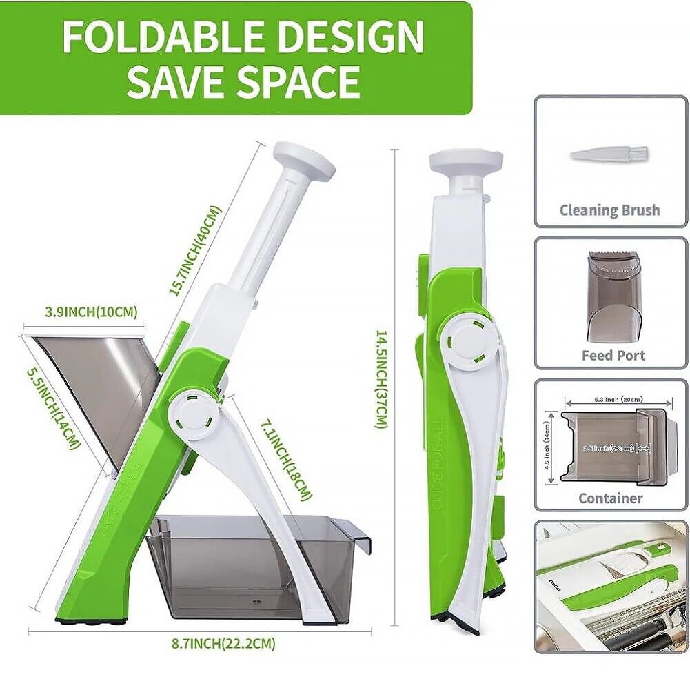 Safe Manual Kitchen Vegetable Cutter  Multifunction Salad Slicer, Potato Slicer, Cheese & Tortilla Tool  French Fry Cutter photo 4