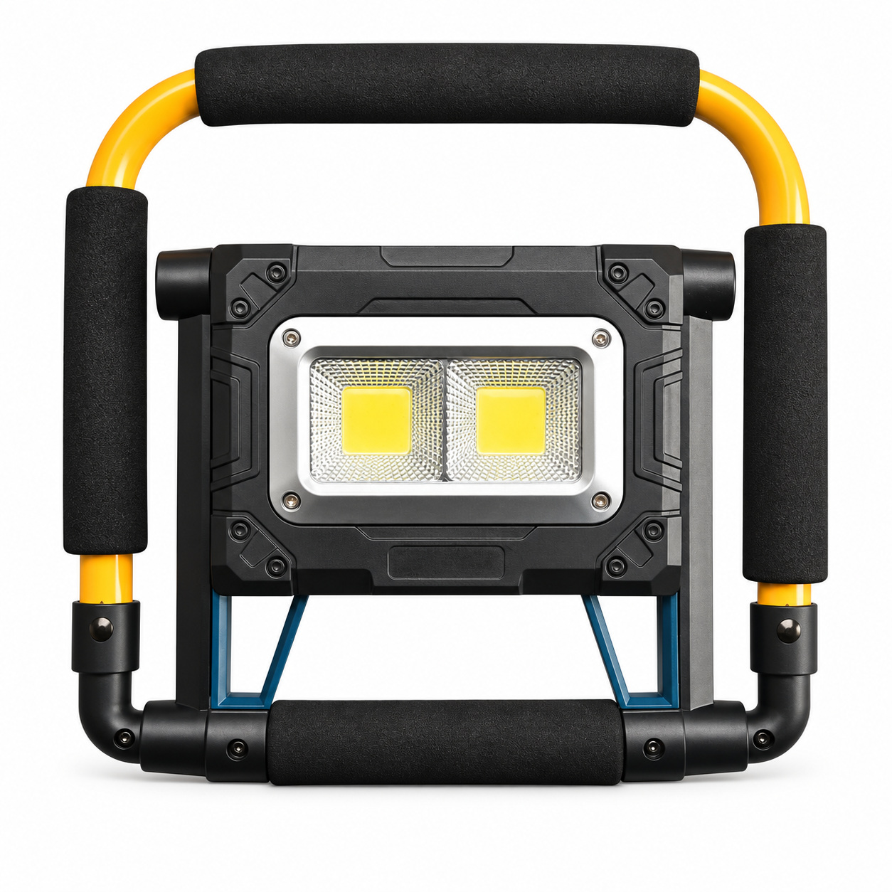 Solar Powered Rechargeable Magnetic Battery Display LED Flood Light W874 2 COB 3600mAh 30W Portable photo 1