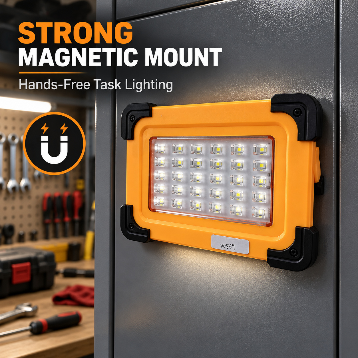 Solar Powered Rechargeable Magnetic COB LED Flood Light W859 6600mAh Battery 5 Hour Runtime Work photo 8