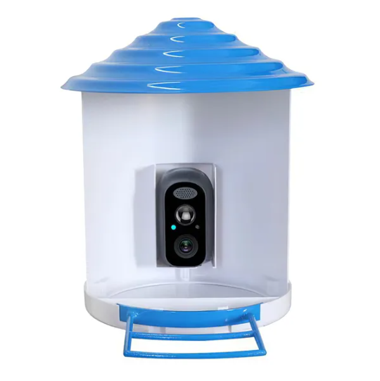 Smart Bird Feeder With Solar Powered Camera 1080P HD AI Identify PIR Motion Auto Capture Video Cloud Card Storage WiFi Connection App Control IP65 Waterproof photo 1