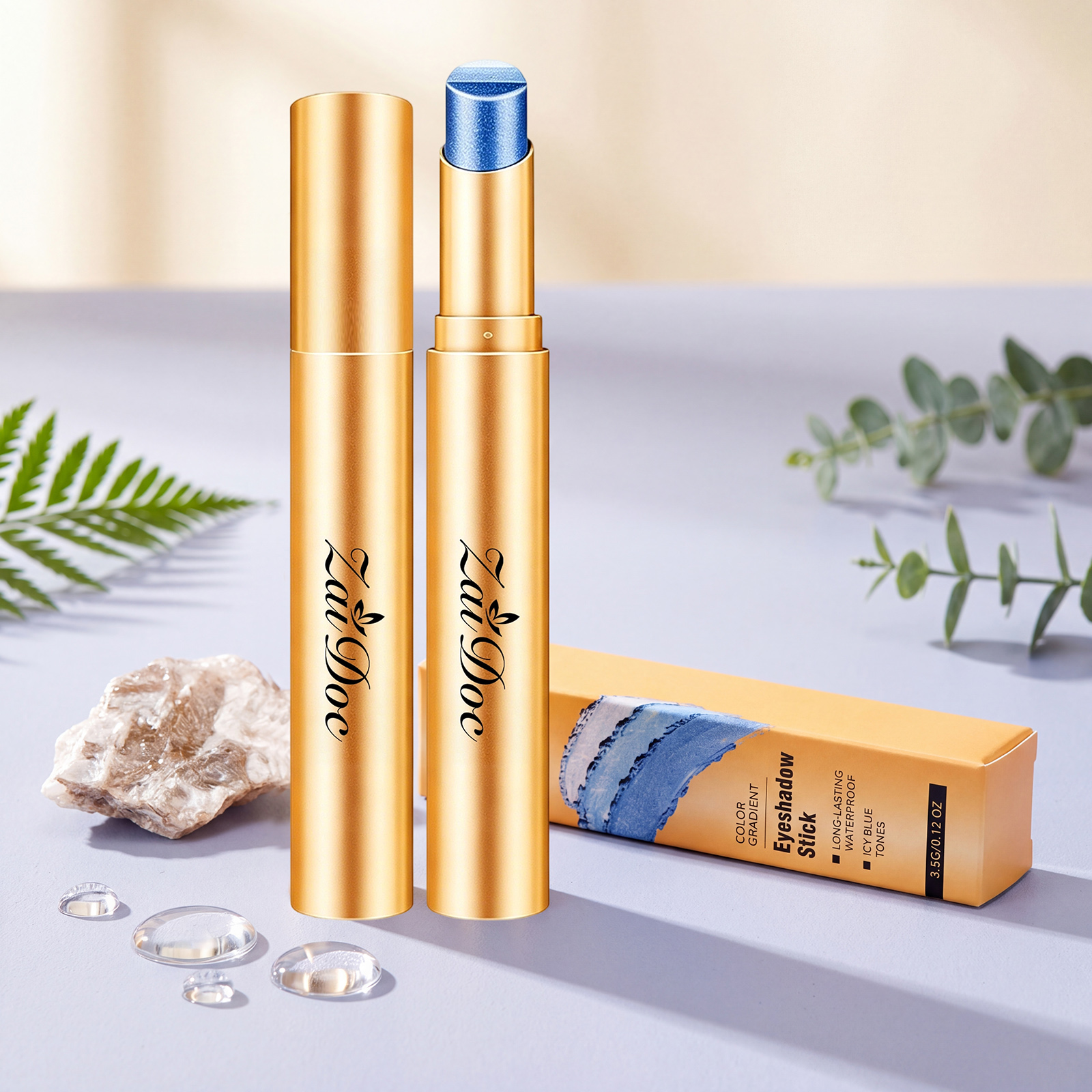 Makeup Eyeshadow Stick  Ice Crystal Grape Blue  3.5g 1box photo 1