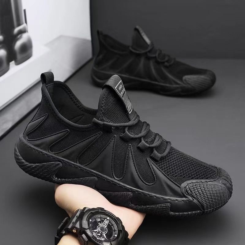 Breathable Mesh Sports Shoes Casual Lace-up Sneakers Men Non-slip Shoes photo 8