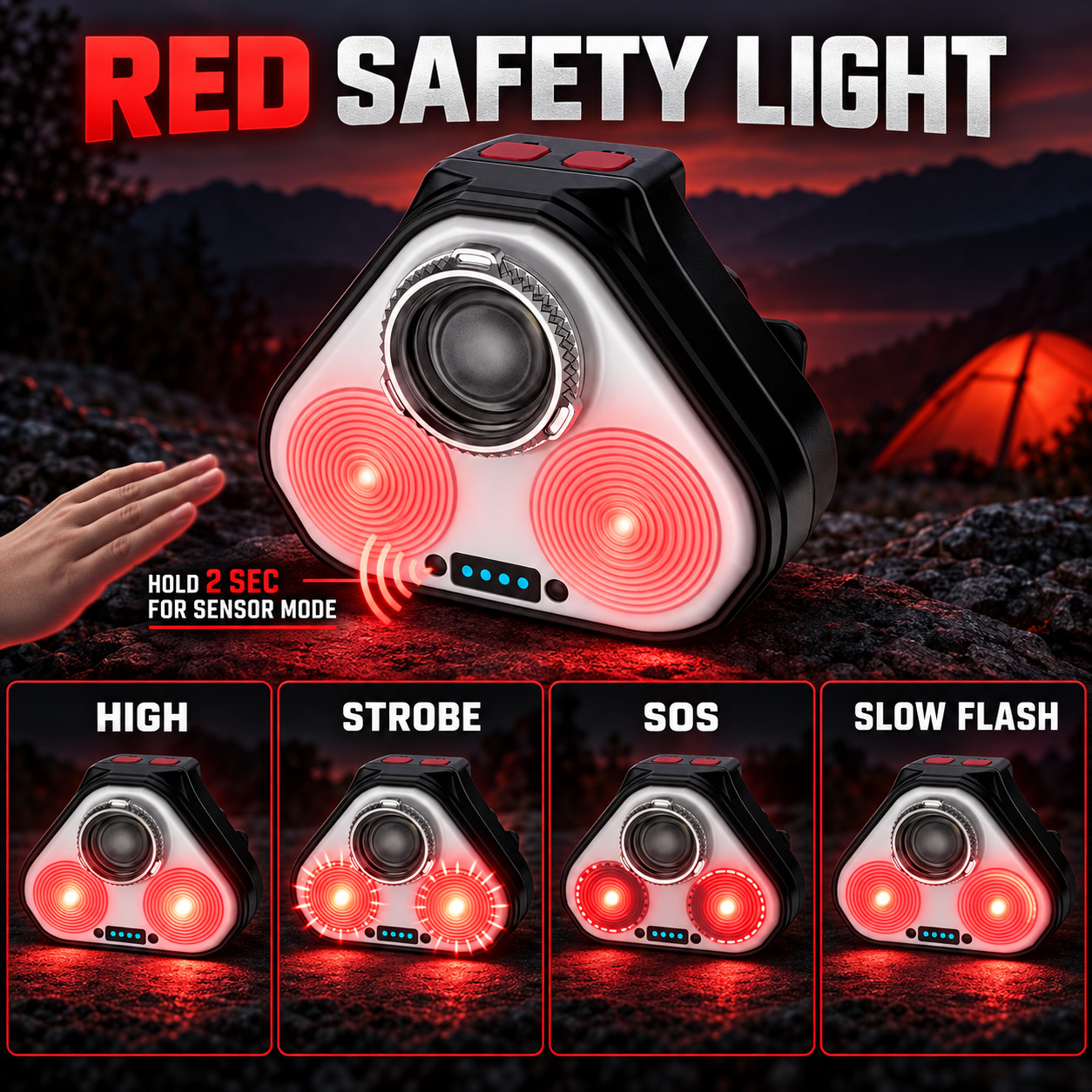 W665 Hands Free LED Headlamp 10W 4000mAh Rechargeable Type C For Camping Hiking Work Factory photo 5