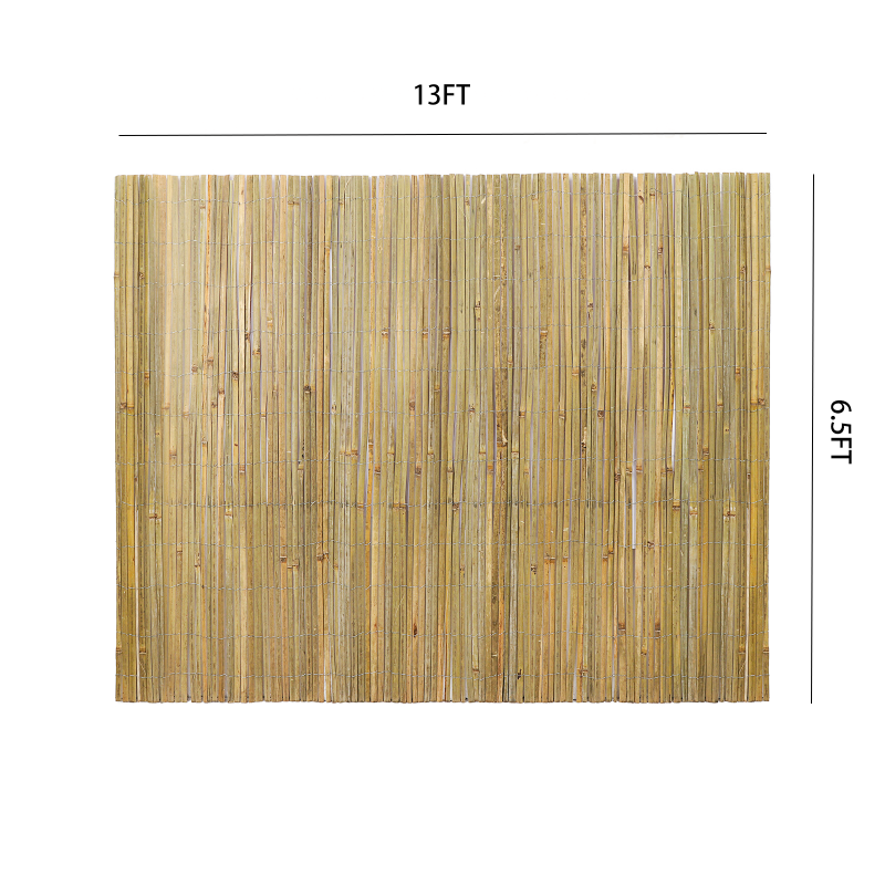 Bamboo Privacy Fence Roll 6.5FTx 13FT, Natural Bamboo Slat Screening Panels For Outdoor Garden, Yard, Patio, Balcony Privacy Screen Self-pickup Only photo 1