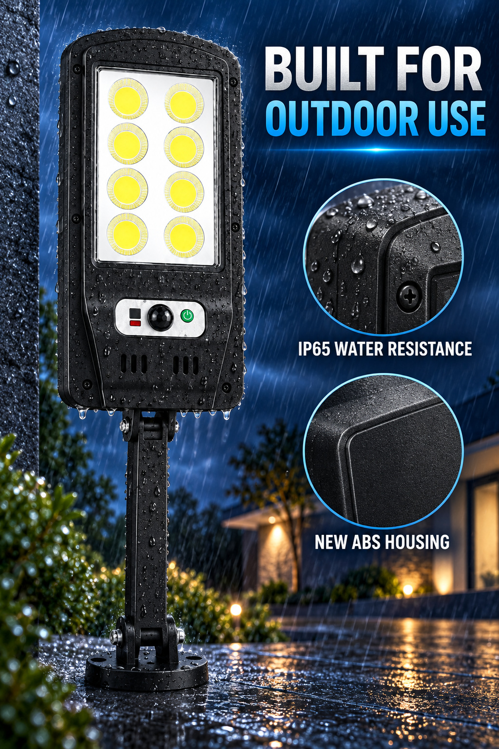Solar Powered Rechargeable Motion Sensor Waterproof LED Work Light 20W 1500mAh For W756 8 2 photo 4