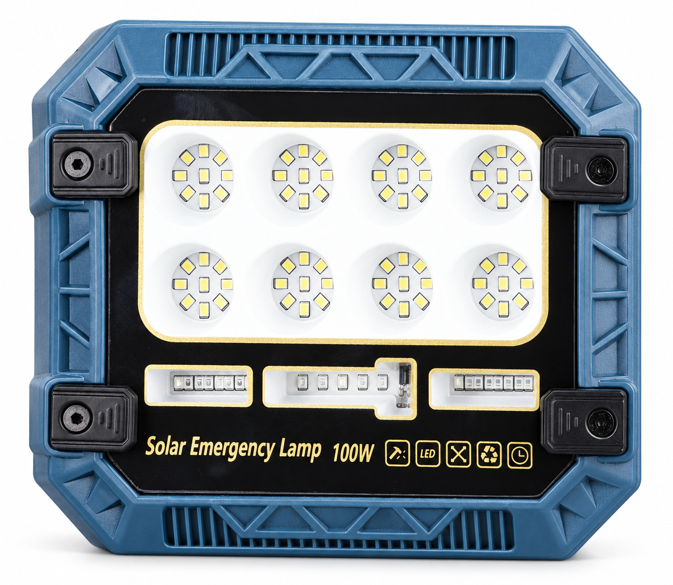 Solar Powered Rechargeable Battery Display 18650 W8112 1 3600mAh LED Flood Light 72 3 1W photo 1